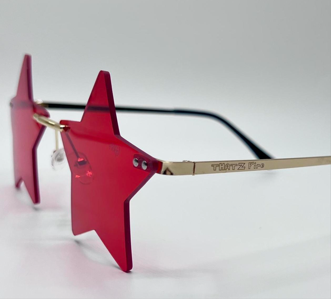 THATZ Fire Red Star Sunglasses