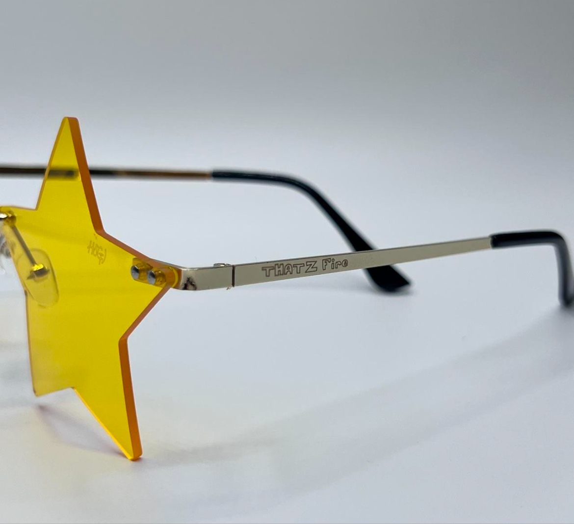 THATZ Fire Yellow Star Sunglasses