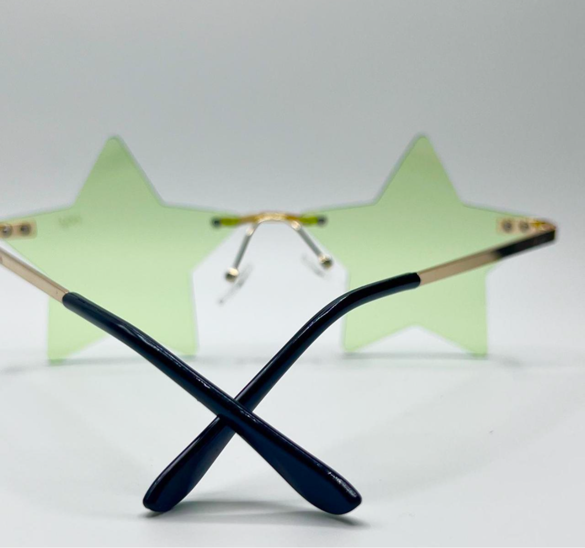 THATZ Fire Green Star Sunglassss