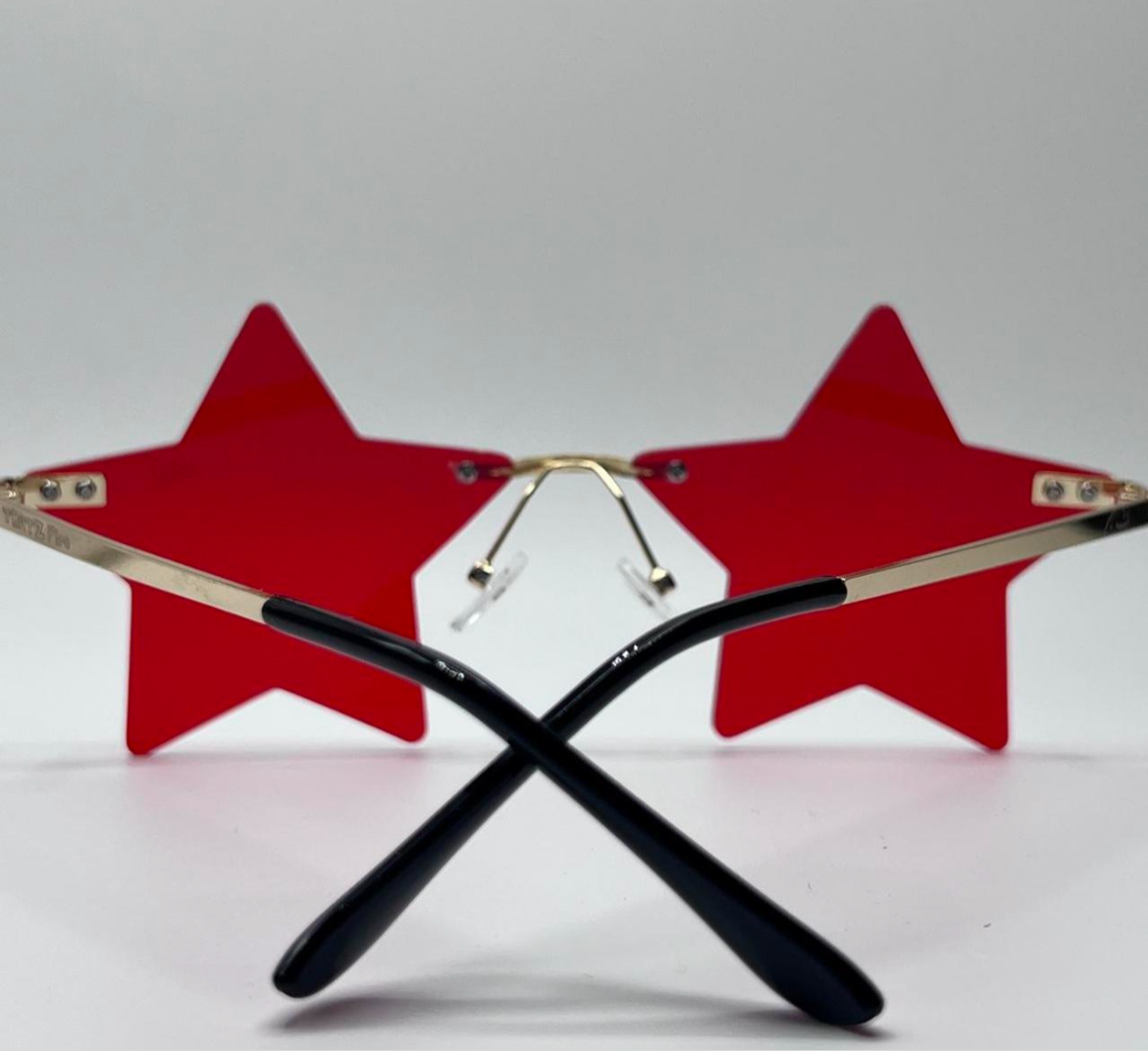 THATZ Fire Red Star Sunglasses
